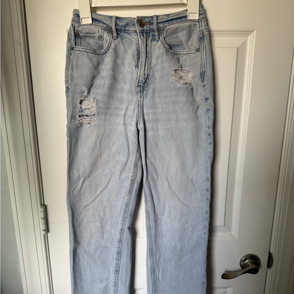 American Eagle Outfitters Light Blue Straight Leg Jeans